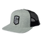 Richardson Wool Blend Flat Bill Trucker Cap with ASC embroidered patch - Heather Gray / Black